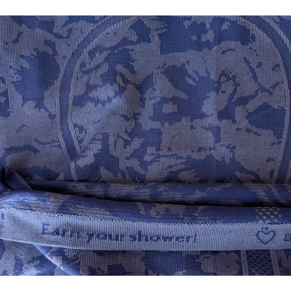 Lululemon Swiftly Tech Racerback Heathered Sapphire Blue Size 6 Gym Yoga Run - Picture 8 of 12